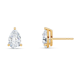 Pear Cut Petite Three-Prong Stud Earrings 1.0 ct. tw.