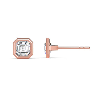 Asscher Cut Bezel Stud Earrings 1.0 ct. tw.