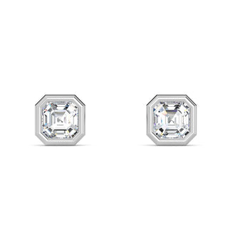 Asscher Cut Bezel Stud Earrings 1.0 ct. tw.