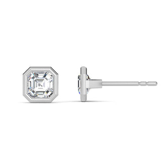 Asscher Cut Bezel Stud Earrings 1.0 ct. tw.