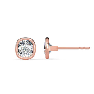 Cushion Cut Bezel Stud Earrings 1.0 ct. tw.