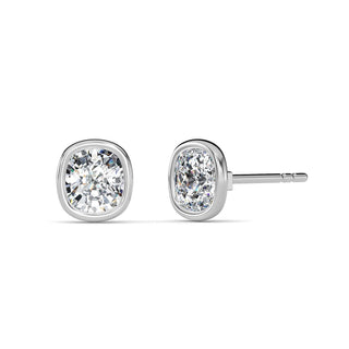 Cushion Cut Bezel Stud Earrings 1.0 ct. tw.