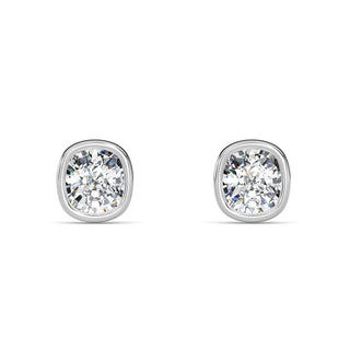 Cushion Cut Bezel Stud Earrings 1.0 ct. tw.