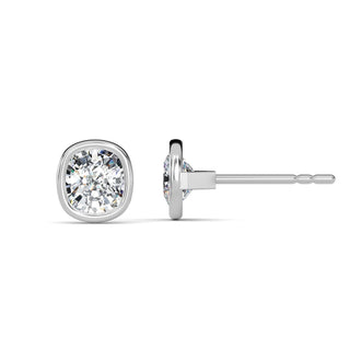 Cushion Cut Bezel Stud Earrings 1.0 ct. tw.