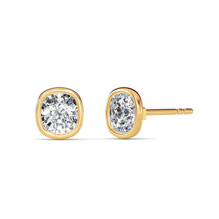 Cushion Cut Bezel Stud Earrings 1.0 ct. tw.