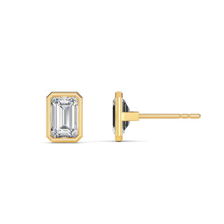 Emerald Cut Bezel Stud Earrings 1.0 ct. tw.