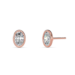 Oval Cut Bezel Stud Earrings 1.0 ct. tw.