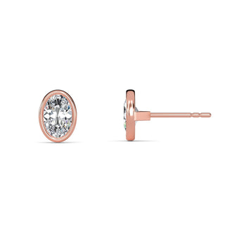 Oval Cut Bezel Stud Earrings 1.0 ct. tw.