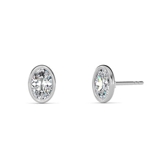 Oval Cut Bezel Stud Earrings 1.0 ct. tw.