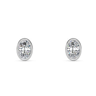 Oval Cut Bezel Stud Earrings 1.0 ct. tw.