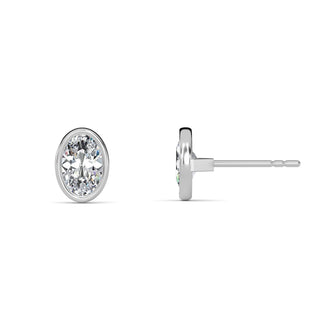 Oval Cut Bezel Stud Earrings 1.0 ct. tw.