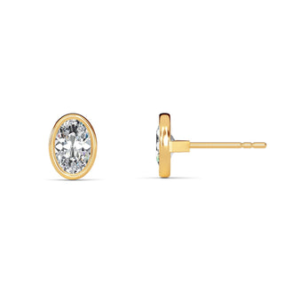 Oval Cut Bezel Stud Earrings 1.0 ct. tw.