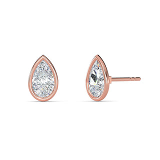 Pear Cut Bezel Stud Earrings 1.0 ct. tw.