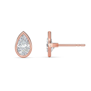 Pear Cut Bezel Stud Earrings 1.0 ct. tw.