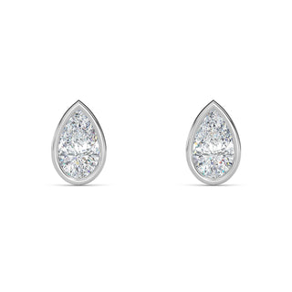 Pear Cut Bezel Stud Earrings 1.0 ct. tw.
