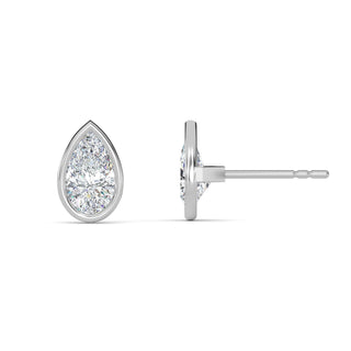 Pear Cut Bezel Stud Earrings 1.0 ct. tw.