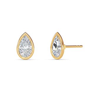 Pear Cut Bezel Stud Earrings 1.0 ct. tw.