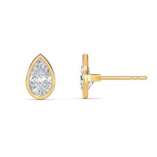 Pear Cut Bezel Stud Earrings 1.0 ct. tw.