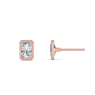 Radiant Cut Bezel Stud Earrings 1.0 ct. tw.