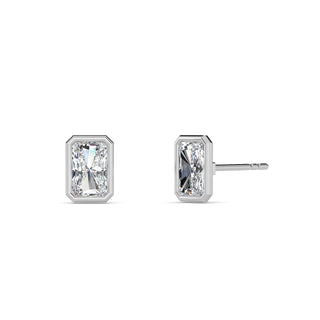 Radiant Cut Bezel Stud Earrings 1.0 ct. tw.