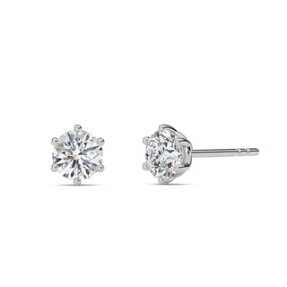 Round Cut Six-Prong Crown Stud Earrings 0.6 ct. tw.