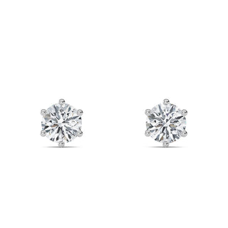 Round Cut Six-Prong Crown Stud Earrings 0.6 ct. tw.
