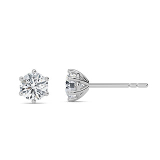 Round Cut Six-Prong Crown Stud Earrings 0.6 ct. tw.