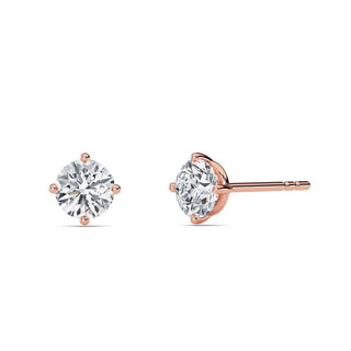 Round Cut Four-Prong Low Basket Stud Earrings 0.2 ct. tw.