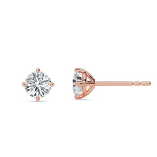 Round Cut Four-Prong Low Basket Stud Earrings 0.2 ct. tw.
