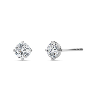 Round Cut Four-Prong Low Basket Stud Earrings 0.2 ct. tw.