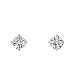 Round Cut Four-Prong Low Basket Stud Earrings 0.2 ct. tw.