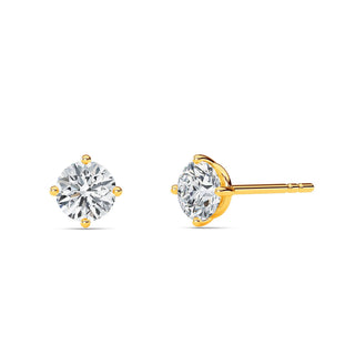 Round Cut Four-Prong Low Basket Stud Earrings 0.2 ct. tw.