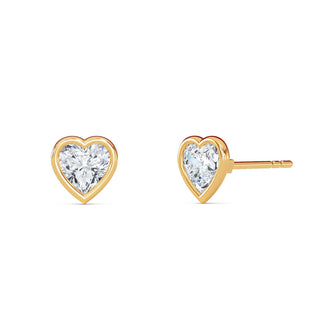Heart Cut Bezel Stud Earrings 1.0 ct. tw.
