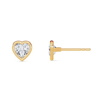 Heart Cut Bezel Stud Earrings 1.0 ct. tw.