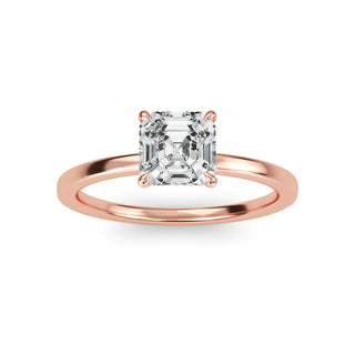 Asscher Cut Solitaire Engagement Ring 1.0 ct