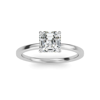 Asscher Cut Solitaire Engagement Ring 1.0 ct