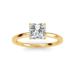 Asscher Cut Solitaire Engagement Ring 1.0 ct