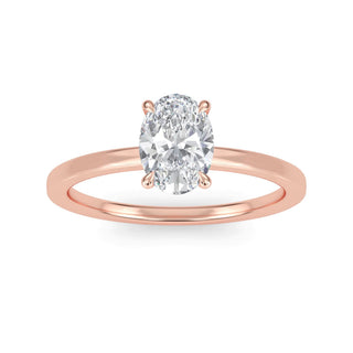 Oval Cut Solitaire Engagement Ring 1.0 ct