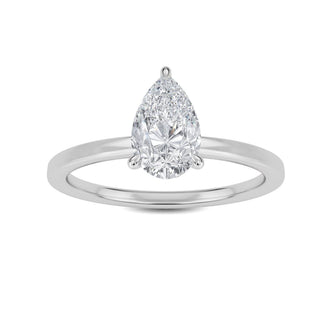 Pear Cut Solitaire Engagement Ring 1.0 ct