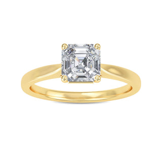 Asscher Cut Refined Solitaire Engagement Ring 1.0 ct