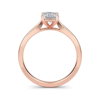 Emerald Cut Refined Solitaire Engagement Ring 1.0 ct