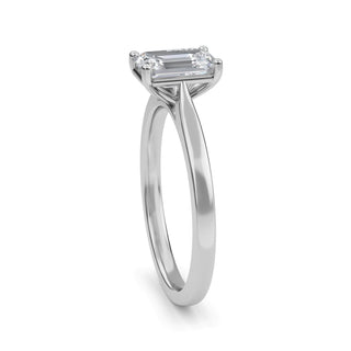 Emerald Cut Refined Solitaire Engagement Ring 1.0 ct