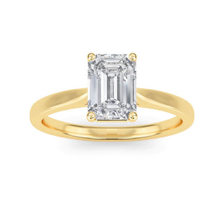 Emerald Cut Refined Solitaire Engagement Ring 1.0 ct