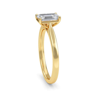 Emerald Cut Refined Solitaire Engagement Ring 1.0 ct