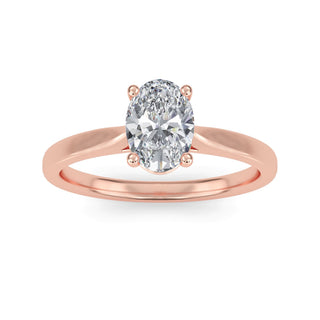 Oval Cut Minimal Solitaire Engagement Ring 1.0 ct