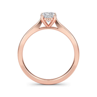 Oval Cut Minimal Solitaire Engagement Ring 1.0 ct