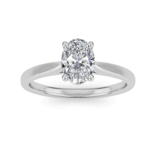 Oval Cut Minimal Solitaire Engagement Ring 1.0 ct