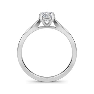 Oval Cut Minimal Solitaire Engagement Ring 1.0 ct