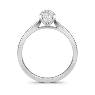 Pear Cut Minimal Solitaire Engagement Ring 1.0 ct