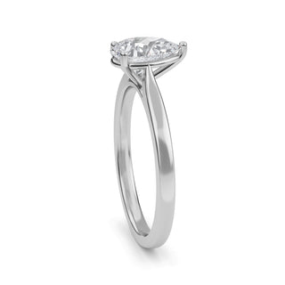 Pear Cut Minimal Solitaire Engagement Ring 1.0 ct